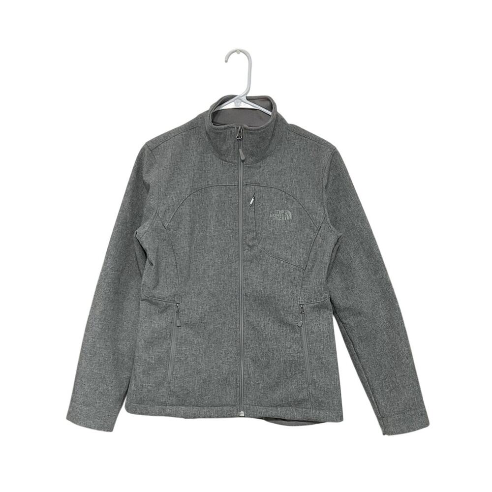 The North Face Women's Apex Bionic Jacket Windwall Size Medium Gray Fleece Lined
